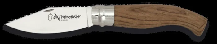 Navaja Extremeña de Punta Clasica con Mango de Madera y Hoja de Acero Inox ce 7 cm con sistema Girolock en caja de presentación 01503