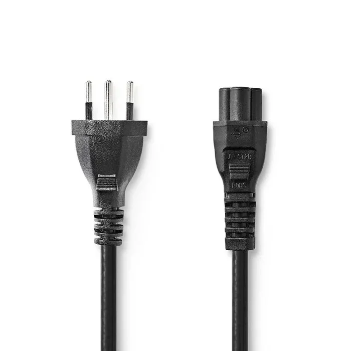 Nedis CEGP11220BK20 cable de transmisión Negro 2 m Enchufe tipo J C5 acoplador