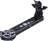 Nemesis Now Cult Cuties Malpuss – Soporte para Incienso (24 cm), Color Negro