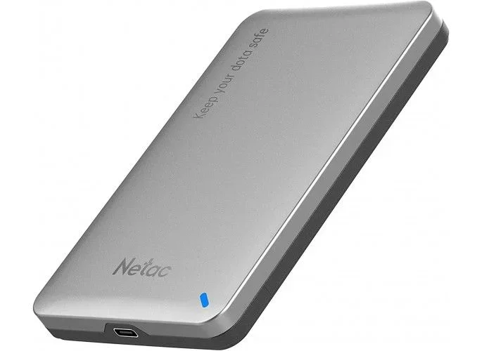 Netac Caja de Aluminio para 2,5 SATA, USB 3.0, Cable USB C a C