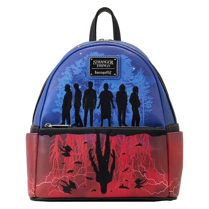 Netflix Stranger Things – Mini mochila con sombras al rev s, Negro -, Talla nica, Mini mochila