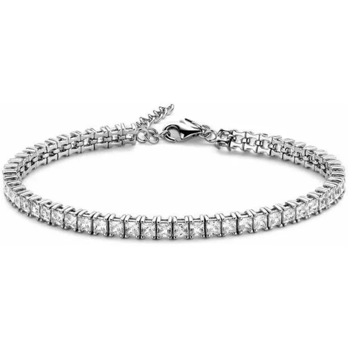 NEW BLING Brazalete Tennisarmband mit Zirkonia 2,5×2,5mm Echt Silber 925/000 56624 Marca