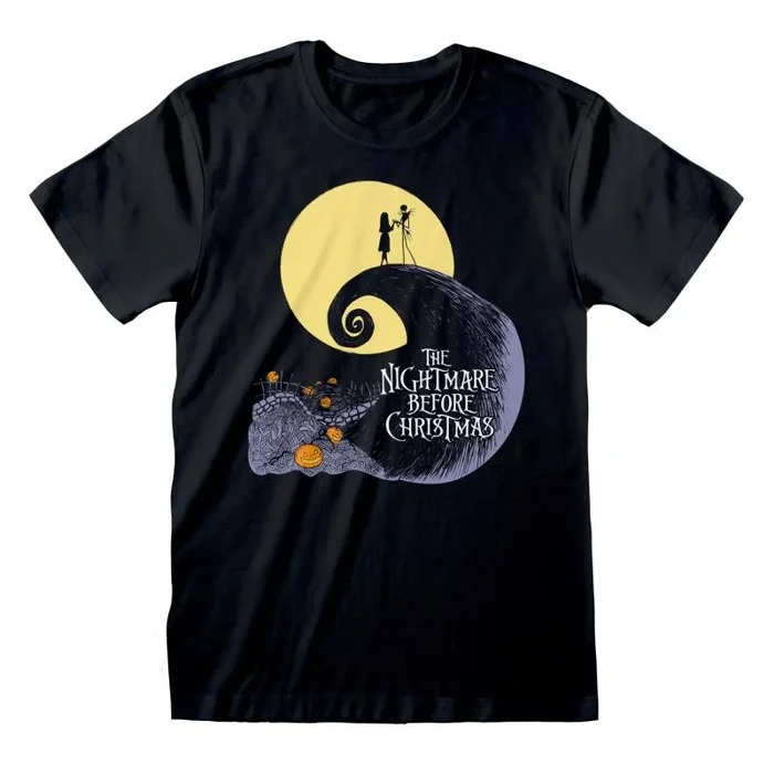 Nightmare before christmas – silhouette (unisex black t-shirt) ex large