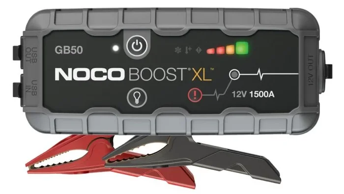 NOCO Boost XL GB50, Arrancador de Batería UltraSafe 1500A 12V, Cargador de Booster Profesional y Cables de Arranque de Coche por Gasolina de hasta 7 litros y Motores de Diésel de hasta 4 litros