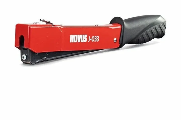 Novus Hammergracker J-033 (para grapas de alambre plano de 6 a 10 mm, peso: 0,542 kg, color azul, grapadora manual, mango ergonómico) 030-0452