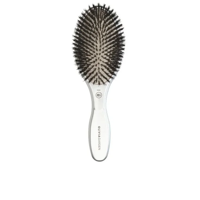 Olivia Garden – Oval – Boar & Nylon – Silver – Haarborstel