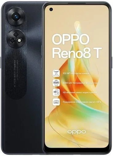 OPPO Reno 8T 16,3 cm (6.43″) SIM doble 4G USB Tipo C 8 GB 128 GB 5000 mAh Negro