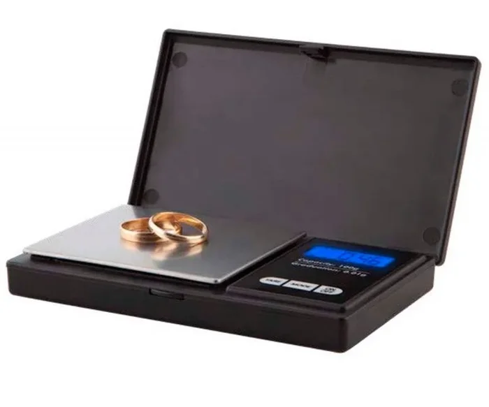 Orbegozo PC 3050 – Báscula de precisión, Pantalla LCD, función Tara, 100 g máx., escalado 0,01 g, Superficie INOX, Funciona a Pilas