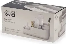 Organizador de baño Joseph Joseph EasyStore con acabado mate, caddy versátil para artículos de higiene, maquillaje y más, base antideslizante, fácil limpieza.