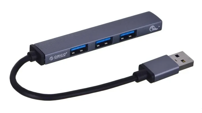 Orico hub usb-c 4x usb-a (3×2.0, 1×3.0), alu