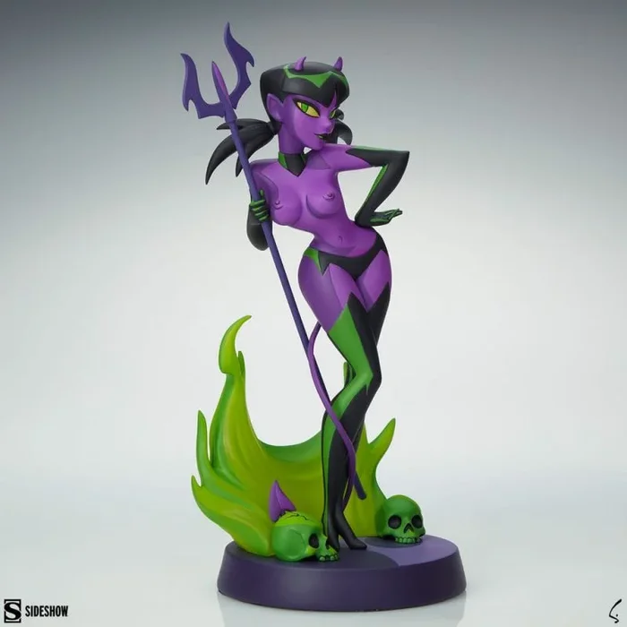 Original artist series estatua devil girl (purple and green variant) 30 cm
