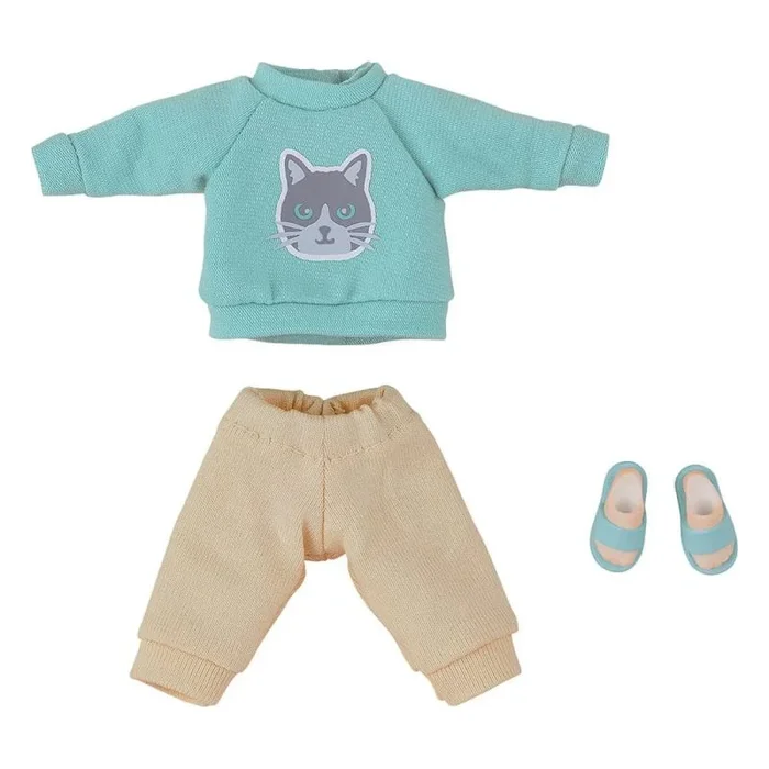 Original character accesorios para las figuras nendoroid doll outfit set: sweatshirt and sweatpants (light blue)