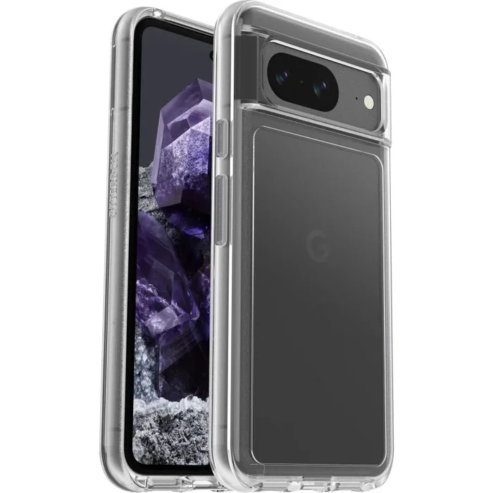 Otterbox Funda para Google Pixel 8 Symmetry Clear, Resistente a Golpes y caídas, Fina, Testada 3X con los estándares Militares anticaídas, Transparente, Sin Caja Retail