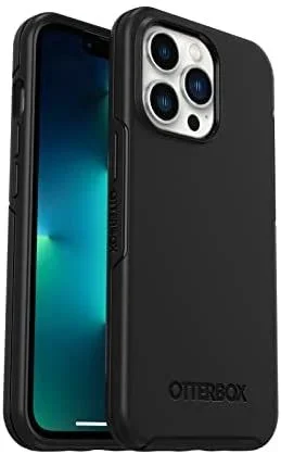Otterbox Funda para iPhone 13 Pro Symmetry+ con MagSafe, Resistente a Golpes y caídas,Funda Protectora Fina,Testada 3X con estándares Militares anticaídas,Antimicrobiana, Negro