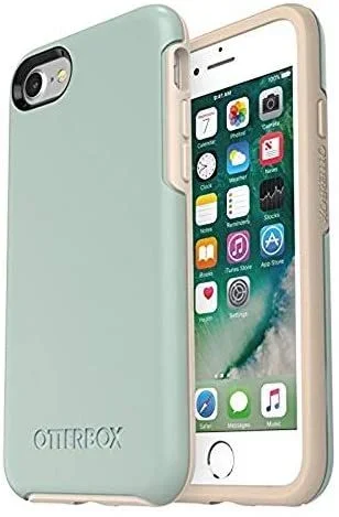 OtterBox Funda para iPhone 7/8/SE, Symmetry, resistente a golpes y caídas, Funda protectora fina, Testada 3x con los estándares Militares anticaídas, Azul