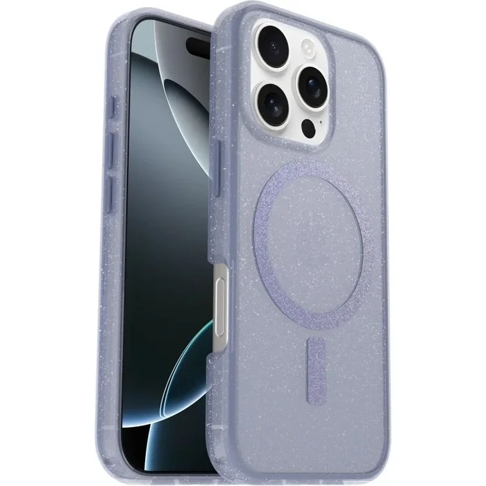 Otterbox Funda Symmetry Series Clear MagSafe para iPhone 16 Pro, Resistente a Golpes y caídas, Funda Protectora Fina, Testada 3X con los estándares Militares anticaídas, Morado