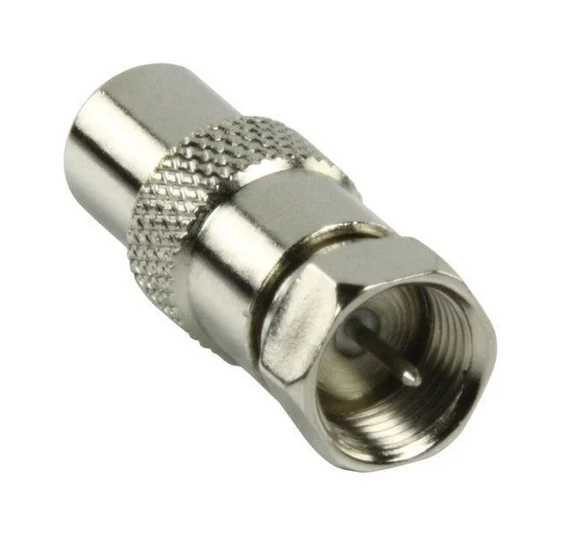 OUTLET Adaptador Video Conector F Macho – Coaxial Macho HQ