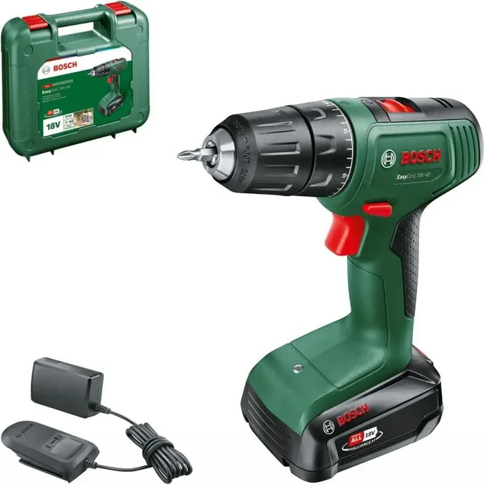 OUTLET Bosch 06039D8003 Atornillador a batería EasyDrill 18V-40, 1 batería de 2,0 Ah, sistema de 18 V, en maletín