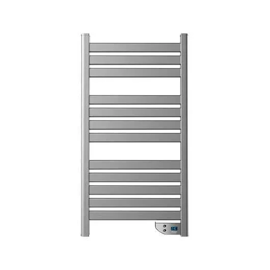 OUTLET Cecotec Radiador Toallero Eléctrico Bajo Consumo Ready Warm 9050 Twin Towel INOX. Seca Toallas de 500 W, IP24 2 Modos, Temporizador, Pantalla LED, Kit de instalación, Gris Oscuro