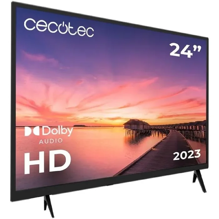 OUTLET Cecotec Televisor TV 0 Series 0024. Pantalla de 24 Pulgadas, HD, Resolución de imágenes y Videos óptima, Sistema Dolby, Memoria Flash, Conectividad HDMI/USB, Mando a Distancia, Clase E.
