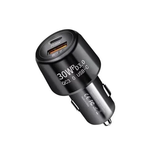 P29 48W Pd30W + Qc3.0 18W Cargador De Coche De Doble Puerto Usb (Negro)
