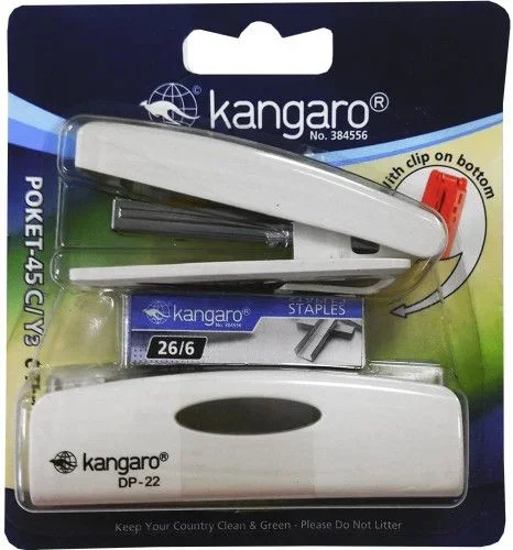 Pack de grapadora + taladro + grapas kangaro kgp45cy3
