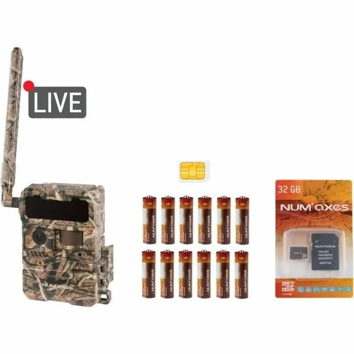 Pack Trail Camera PIE1067 + Batteries (x12) + 32 GB SD Card