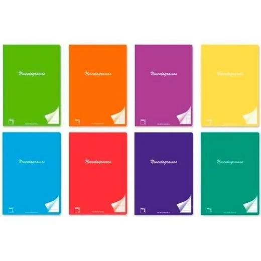 Pacsa libreta noventagramos 48 hojas rayada horizontal tapas cartulina plastificada a5+ 90gr 8 c/surtidos -6u-