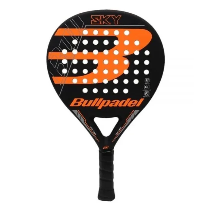 Pala de pádel bullpadel sky/ negra y naranja