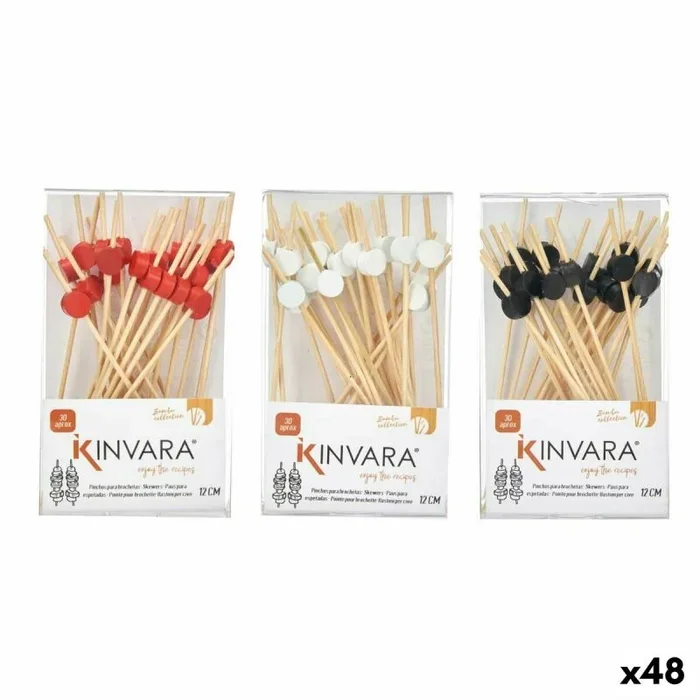 Palillos de bambú set bambú 7 x 3 x 12 cm 12 x 0,5 x 1 cm (48 unidades)