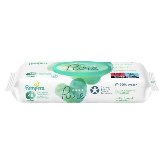 Pampers – Aqua pure toallitas húmedas, unisex, 9×48