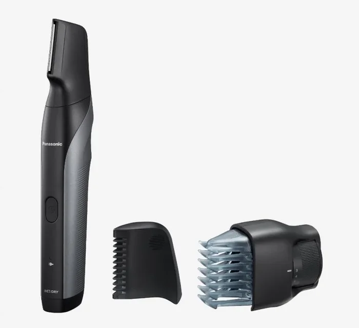 Panasonic ER-GK80-S503 Recortadora Corporal Recargable para hombre (Forma Navaja, i-Shaper, Acero Inoxidable, Batería Larga Duración, Accesorio Zonas Delicadas, 20 Longitudes, 2 Peines y Funda) Negro