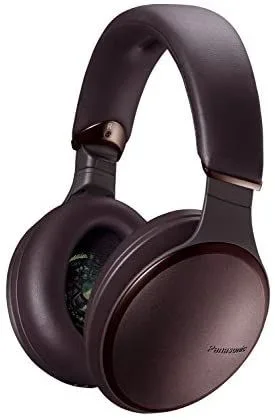 Panasonic RP-HD610NE-T Auriculares Bluetooth Premium (Noise-Cancelling, Sonido Hi-Fi, Siri, Carga Rápida, Asistente de Voz Optimizado, 20h Reproducción, Compatible Con Cable) Funda de Viaje -Burdeos
