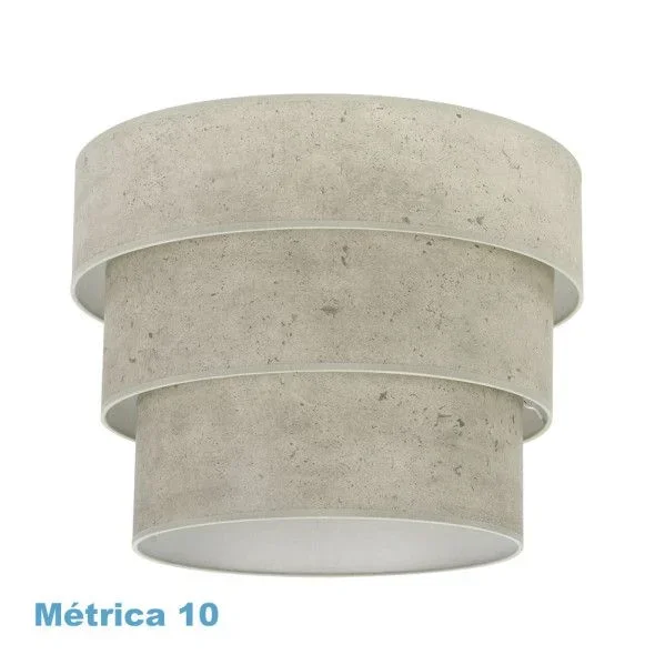 Pantalla colgante triple smile m10 cemento gris 50dx40dx28h
