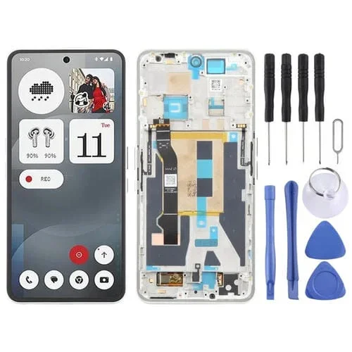 Pantalla Completa Original AMOLED Nothing Phone 3A A059 con Marco (Blanco)