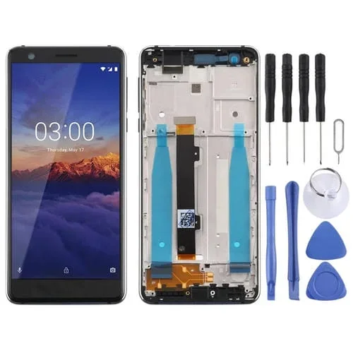 Pantalla Completa TFT Nokia 3.1 TA-1049 TA-1057 TA-1063 TA-1070 con Marco Teclas Laterales (Negro)