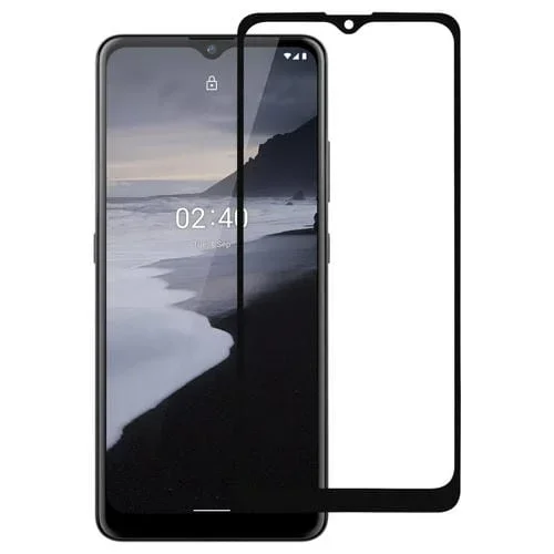 Pantalla cubierta completa con pegamento para Nokia 2.4 película de vidrio templado