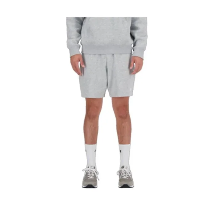 Pantalones Cortos Deportivos para Hombre New Balance ESSENTIALS FRENCH TERY SHORT 7 MS41520 Gris M