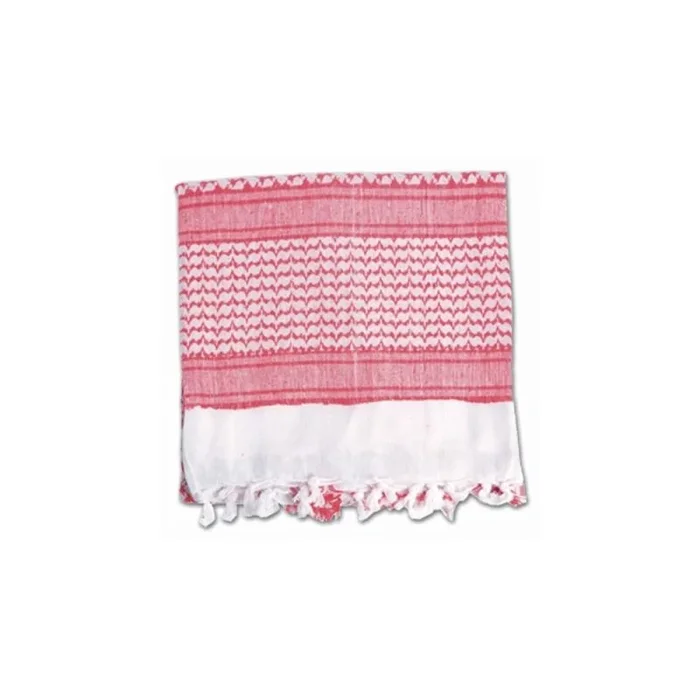 Pañuelo escarfe ‘Shemagh’ 120 X 120 cm. en color Rojo-Blanco Mel-Tec 90147