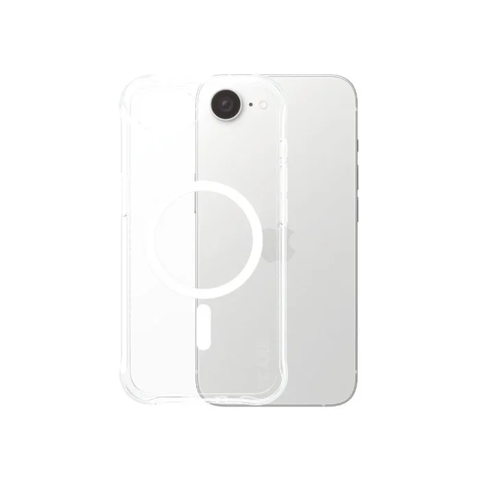 PanzerGlass CARE by ® Fashionable Case Samba Transparent w. White Qi Compatible iPhone 16e funda para teléfono móvil Transparente