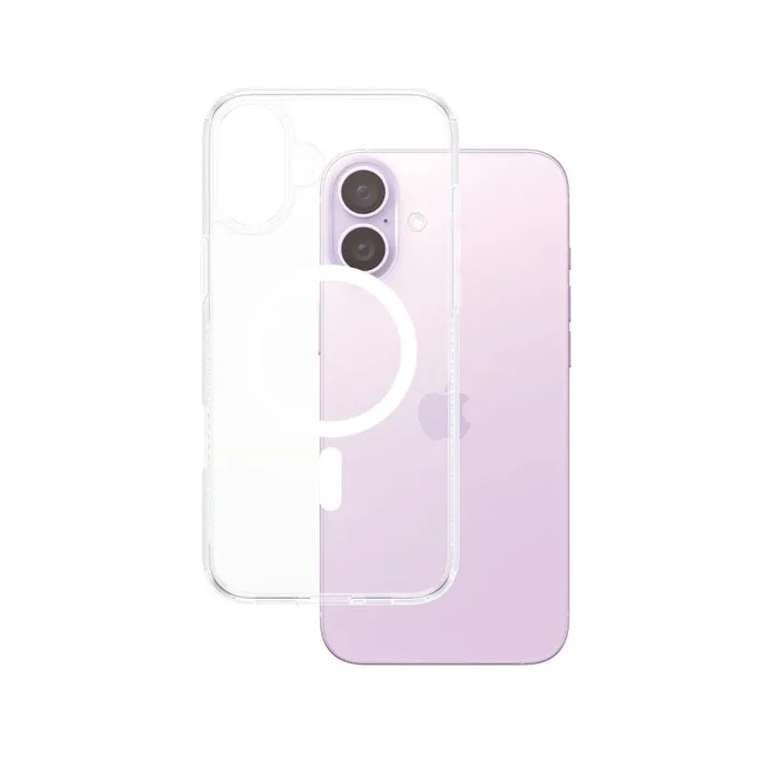 PanzerGlass ® HardCase Transparent w. White MagSafe iPhone 16 Plus funda para teléfono móvil Transparente