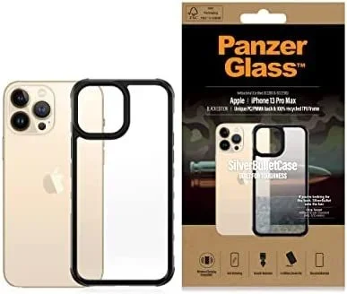 PanzerGlass™ SilverBullet – Funda Compatible con iPhone 13 Pro MAX – Resistente a los Golpes, auténtica protección Militar para iPhone 13 Pro MAX Case