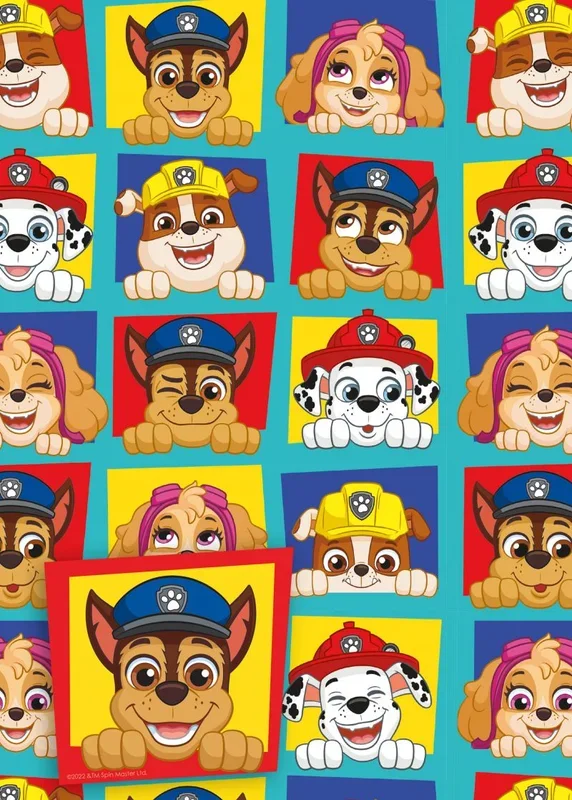 Papel de regalo plegado paw patrol