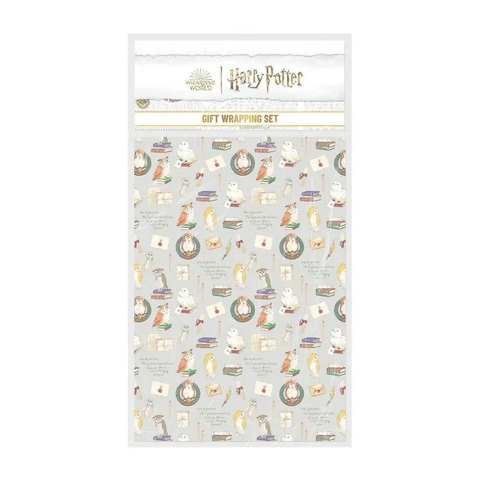 Papel regalo Harry Potter – Papel de regalo infantil + Kit envolver Harry Potter regalos navidad | 2 bolsa regalo : Papel envolver regalo (50×70 cm) Embalaje para regalos