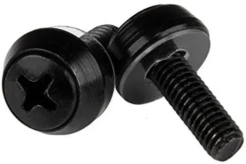 paquete de 50 tornillos m5x12mm para armarios rack – negro,2 años