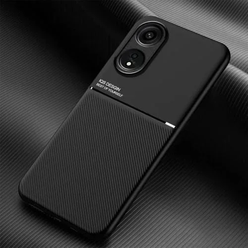 Para Oppo A1 Pro 5G / Reno8 T 5G Classic Tilt Strip Grain Magnético a Prueba de Golpes PC + Funda para Teléfono TPU (Negro)