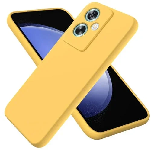 Para Oppo A79 Funda para Teléfono a Prueba de Golpes de Silicona Líquida de Color Puro (Amarillo)