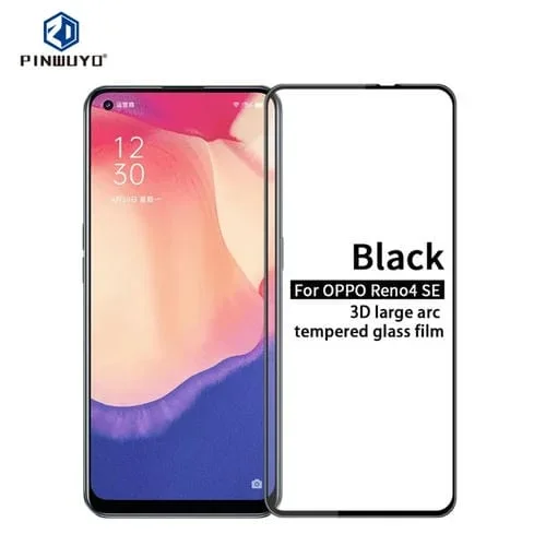 Para Oppo Reno4 Se Pinwuyo 9H 3D Curved Curved Película de Vidrio Templado a Prueba de Explosiones (Negro)
