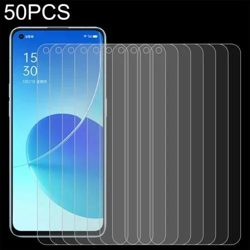 Para Oppo Reno6 5G / Reno6 Lite / Reno7 5G / Reno7 Se 5G / A96 50 PCs 0.26mm 9H 2.5D Película de Vidrio Templado