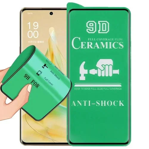 Para Oppo Reno9 Pro 9D Película de Cerámica con Pegamento Completo de Pantalla Completa